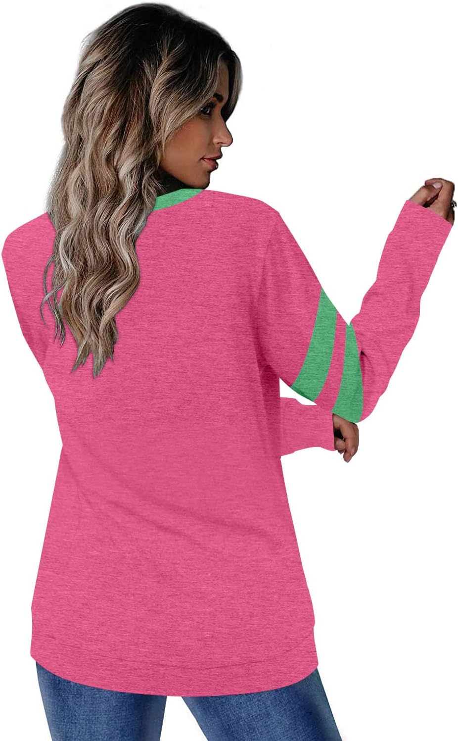 CRAZY GRID Womens Trendy Long Sleeve Shirts Casual Loose Soft Sweatshirt Fall Tops
