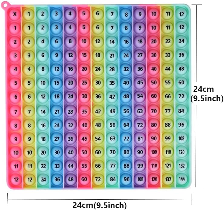 12 Multiplication Table Learning Workbook P00P Fidget Multiplication Game 12x12 Table Math Games Digital Table Toy, Fidget Learning Game Toy Relieves Stress, Creates Various Math Operations