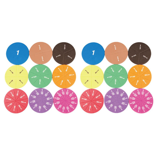 ARTIBETTER 2sets Fraction Circles Math Manipulatives for Educational Learning for Teaching Fractions and School Lightweight and Design