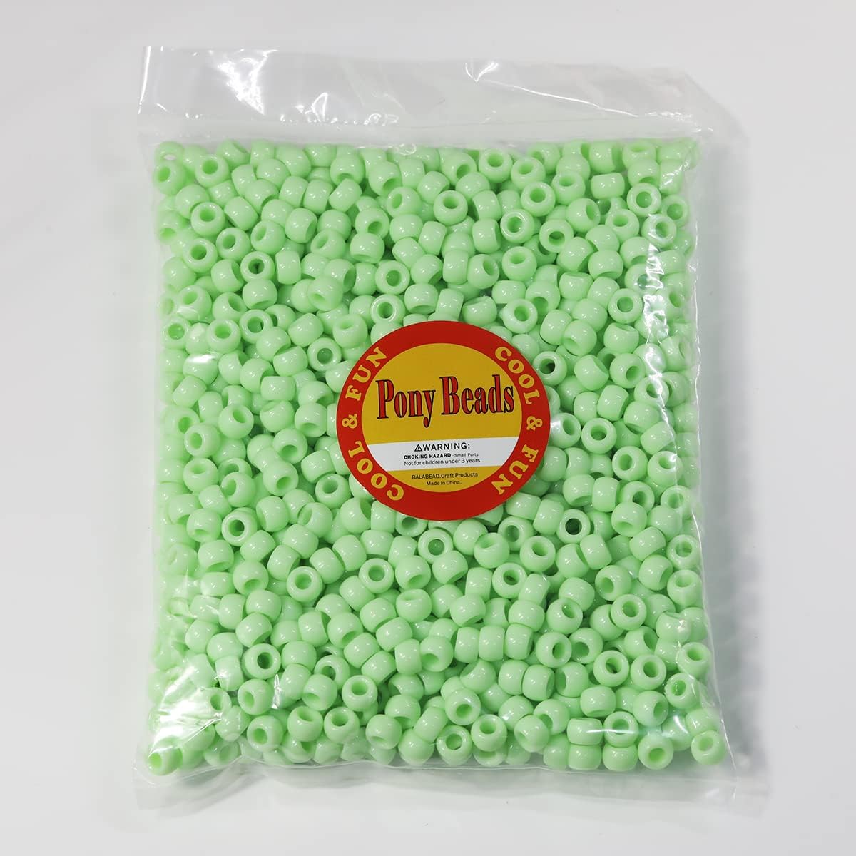 Bala&Fillic 6x9mm Army Green Pony Beads with Smooth Surface 1000pcs Crayon Color Craft Beads (Army Green)