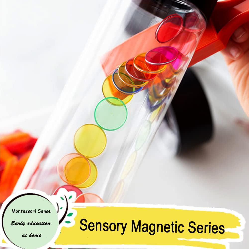 Rainbow Magnetic Bingo Wands Educational Learning Kits Use for Sewing, Science Experiments, Bingo, and Magnetic Concepts,Classrooms, Sensory Bins
