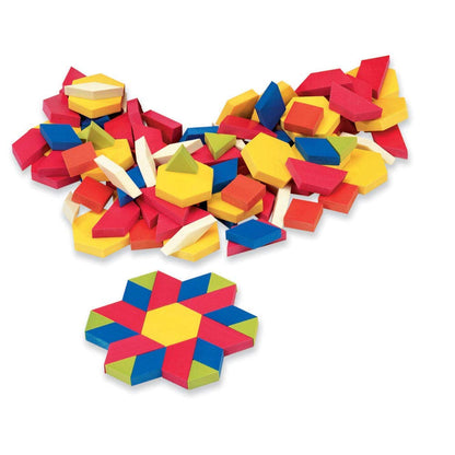 hand2mind Wood Pattern Blocks for Kids, Shapes for Kindergarten, Montessori Toys, Geometric Shapes, Symmetry, Shape Recognition, Pattern Blocks for Classroom (Set of 250)