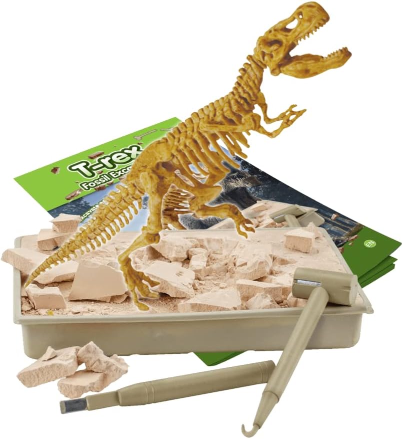 Science4you Triceratops Dinosaur Fossil Digging Kit - Excavate and Assemble 10 Dino Bones, Dinosaur Archeology and Paleontologist Toys, Games, Gifts for Boys and Girls Age 6 7 8 9 10+