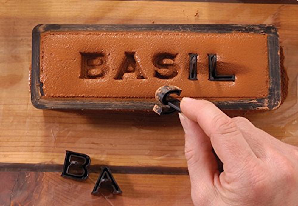 Magnetic Poetry Press in Letters Stone Concrete Stamps - Uppercase Traditional Typeface