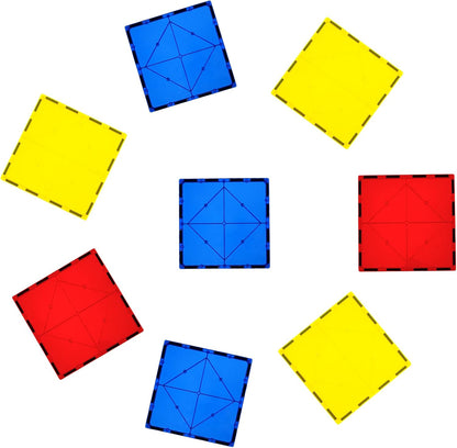 Gemmicc 12 PCS Large Magnetic Tiles,Jumbo Magnet Base Plates,STEM Magnetic Building Blocks for Kids Boys Girls