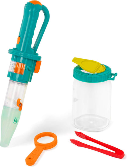 B. toys – Bug Bungalow Insect Catching Kit with Mesh Case, Magnifying Container, Tweezers & Magnifier – Educational Outdoor Toys for Toddlers – Nature Exploration Set for 3+ Years