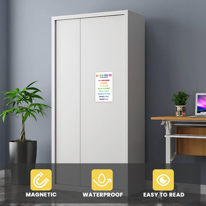 Inspirational Magnets,Motivational Magnets for Locker,8 Powerful Words for the Day Poster,Perfect for Refrigerator, Office, Locker - Ideal for Home, Students, Professionals (8 Words)