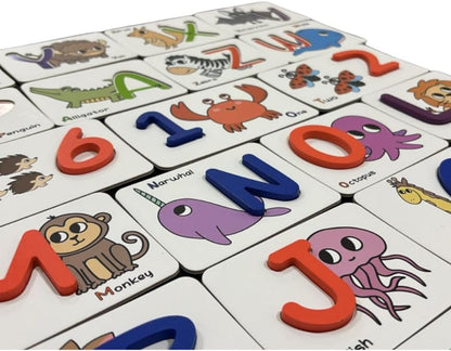 Alphabet Flash Cards for Kids Ages 3-8 – Number and Letter Flash Cards – Montessori Alphabet Puzzle & Matching Game – Letter Recognition for Kindergarten & Preschool Learning