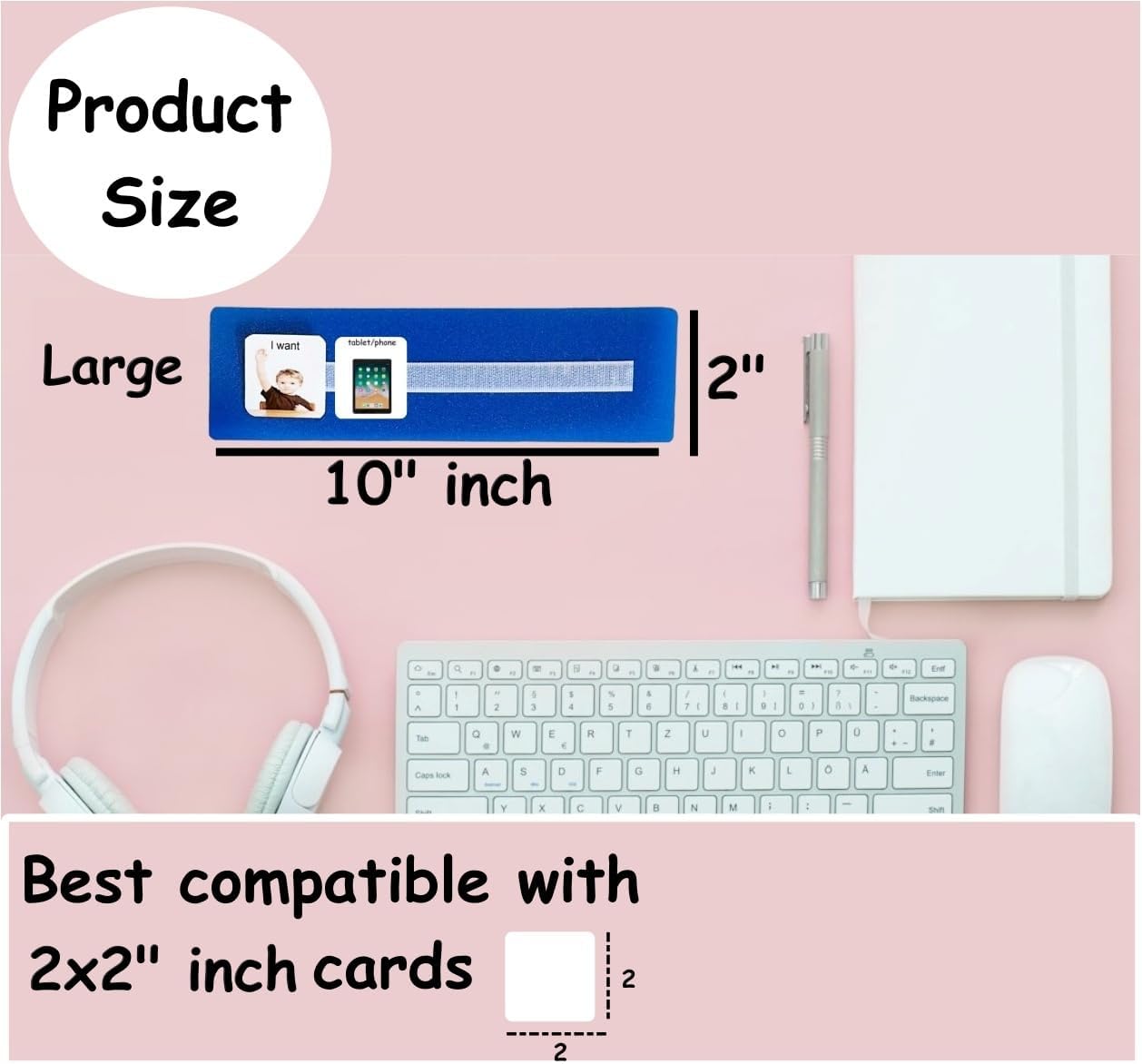 Smile4autism Large 2.5x10 ¼” Tools Perfect to Keep Your Loose Visual Picture Cards Organized. Autism, ABA, ADHD, Language & Apraxia Aspergers