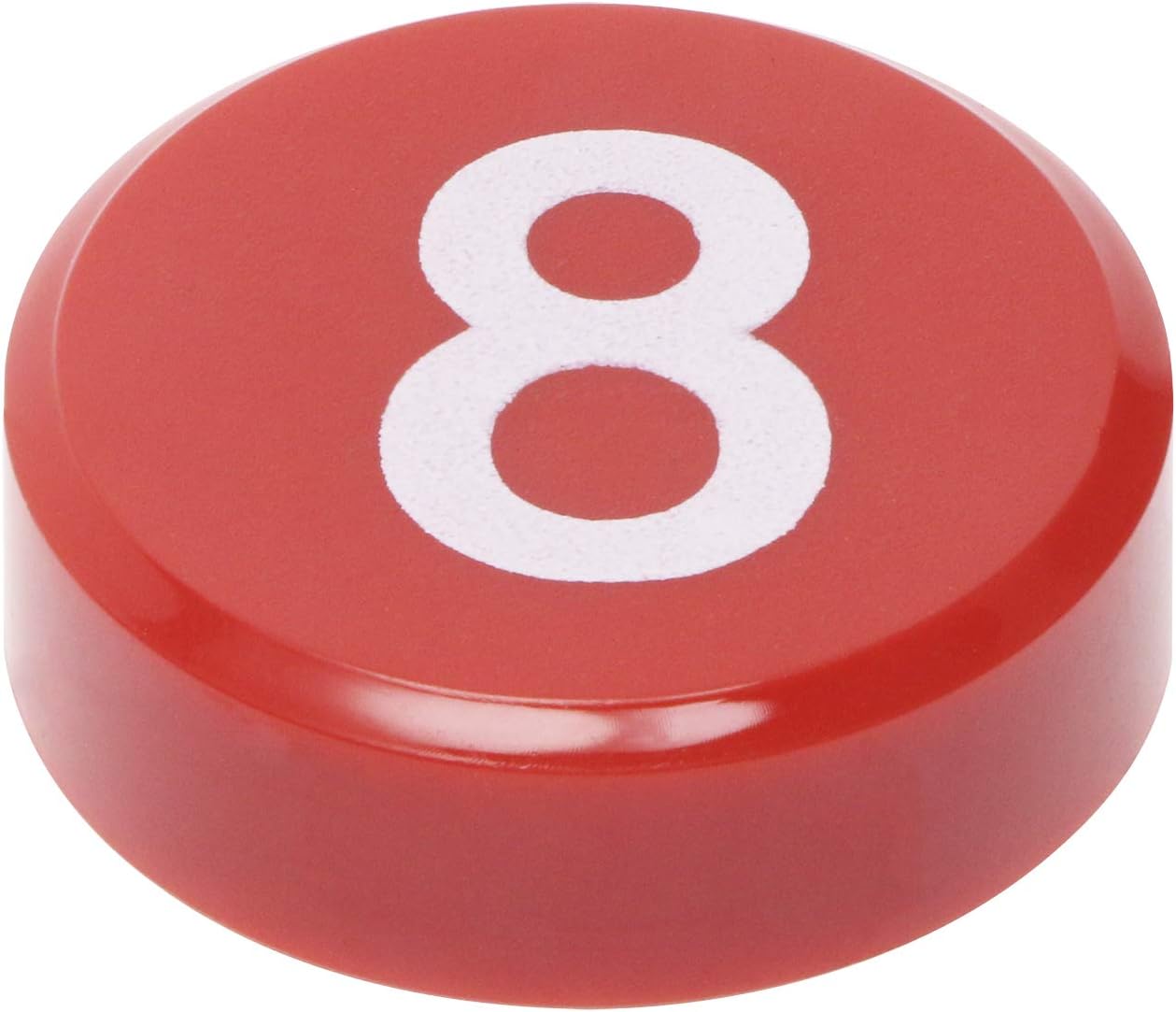 Tupalizy Round 0-9 Number Refrigerator Magnets Fridge Whiteboard Magnetic Pins Stickers Kitchen Home Office School Crafts, 10PCS (White)