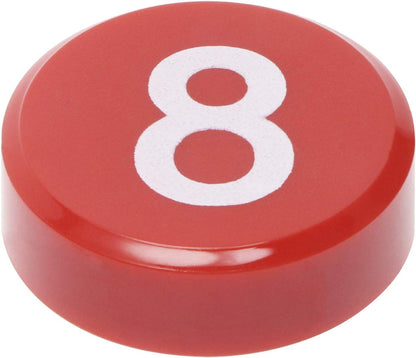 Tupalizy Round 0-9 Number Refrigerator Magnets Fridge Whiteboard Magnetic Pins Stickers Kitchen Home Office School Crafts, 10PCS (White)