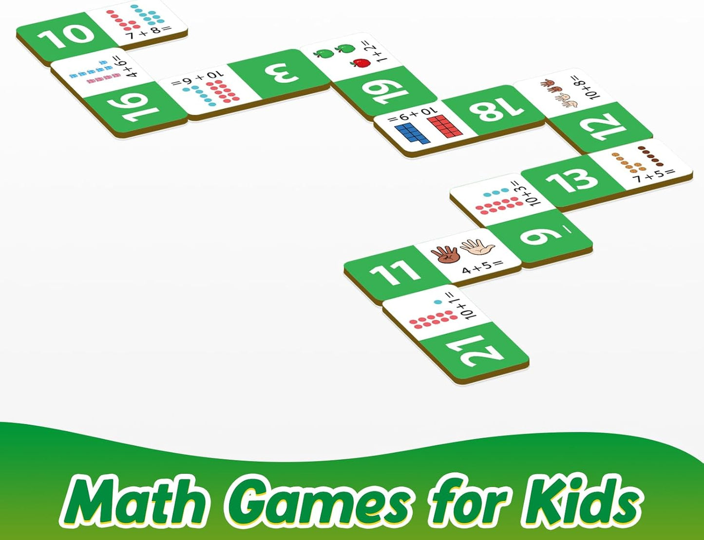 Kasfalci Multiplication Dominoes Set,Math Manipulatives Games for Kids,Counting Toy,Learning Games,Preschool Learning Activities,Homeschool Supplies,Kindergarten Classroom Must Haves,1st 2nd 3rd Grade