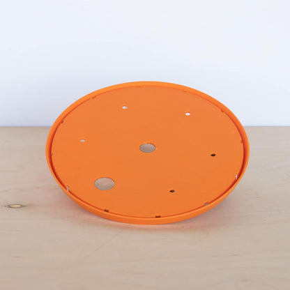 Bloem Ups-A-Daisy Round Planter Insert: 15" - Orange - Durable Resin Disk, Drainage Holes, Place Inside A Planter, Use Less Potting Soil, for Indoor & Outdoor Use, Gardening
