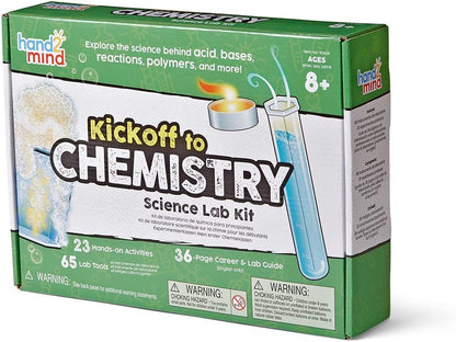 hand2mind Kickoff to Chemistry Science Lab Kit, Color Chemistry, DIY Lava Lamp Kit, Rock Candy Science, Grow Your Own Crystals, Explore Acids and Bases, STEM Kits for Kids, At Home Science Experiments