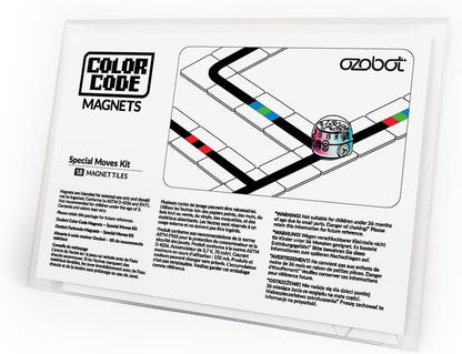 Ozobot Color Code Magnets Speed Kit, Interactive Coding Learning Tool for Kids Ages 3+, Enhances Logic & Problem Solving Skills, 18 Tiles, Evo & Color Codes Magnets Base Kit Required Not Included