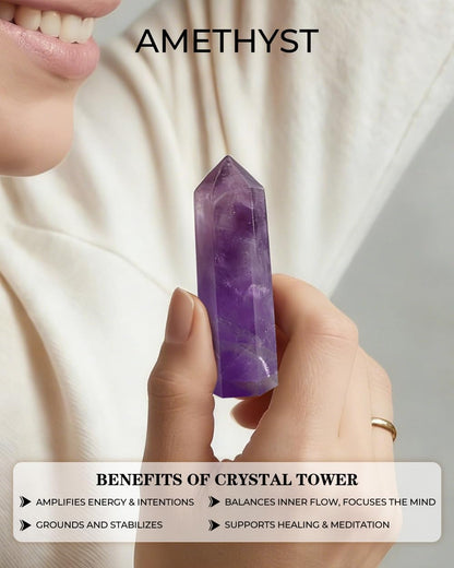 Crystals and Healing Stones, 9 Pcs Healing Crystals Set, 7 Chakra Crystal Stones Set Real Natural Selenite Pyramid Reiki Raw Rock Energy Protection Meditation with Wooden Box, Crystal Gifts for Women
