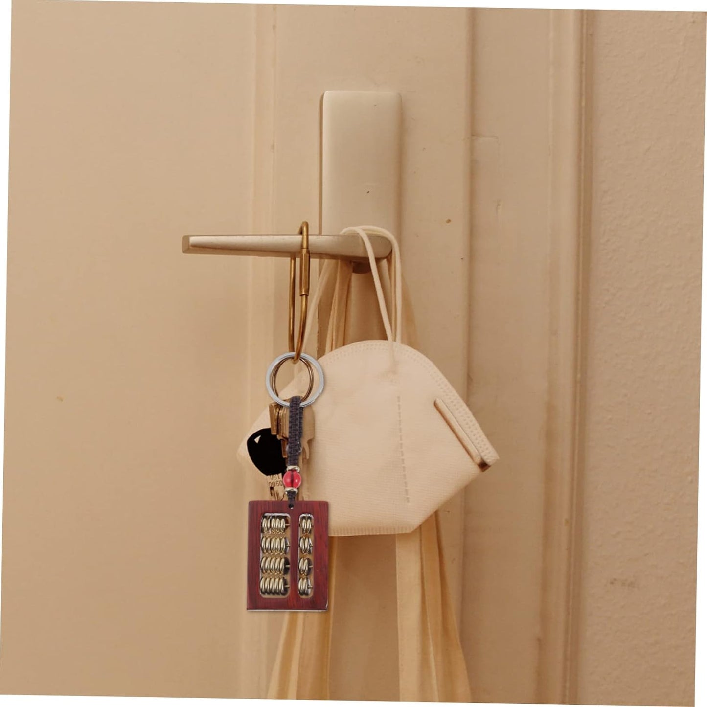 Abacus Keychain Mini Abacus Keyrings Feng Shui Hanging Chinese Style Keychain Chinese s Charm Wood Chrismas Car Keys Collection China Rope Child Christmas