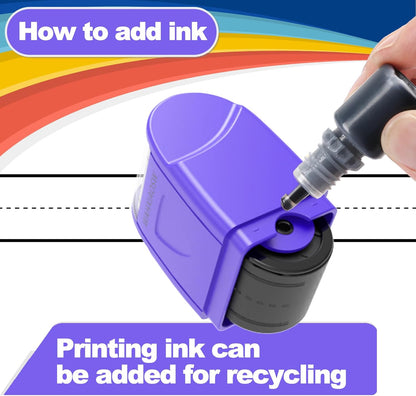 Handwriting Lines Stamp Roller Self-Inking Line Rolling Stamps Handwriting Practice Tool for Teachers Kids Kindergarten (Yellow)