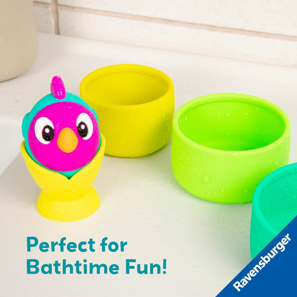 Ravensburger Play+ 3-in-1 Stacking Cups - Bird's Nest | Silicone Nesting & Sorting Set | Supports Sensory Exploration