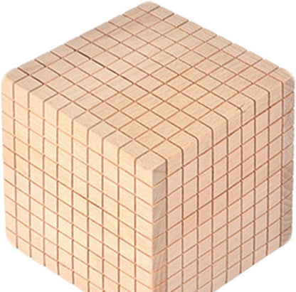 Gazechimp Montessori DIY Wooden Base Ten Blocks Math Manipulative Early Math Learning, Package C