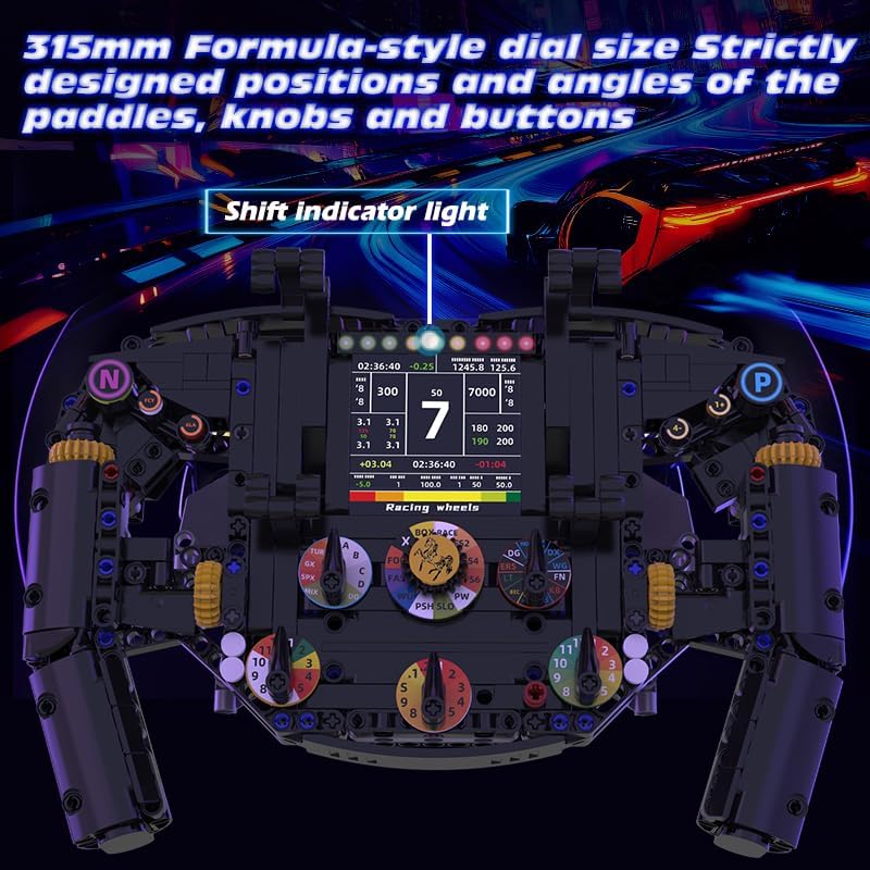 Sciencow F1 Racing Wheels Model Building Set, Racing Theme Construction Building Blocks Toys with Realistic Features, Chirstmas Birthday Gift for Ages 6+, Home Office, Desk Deco