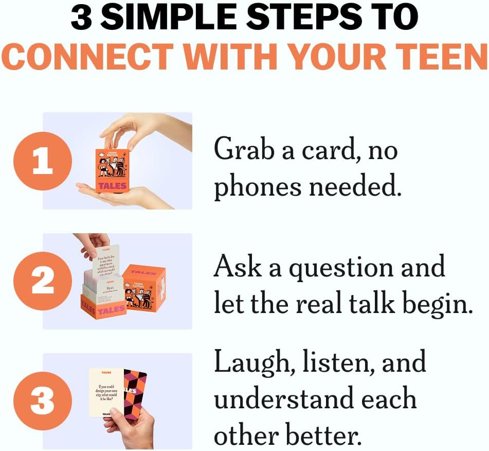 TALES 150 Conversation Cards, Friends Edition, Fun Friend Games for Adults, Teens, Kids, Perfect for Parties, Game Nights, Gifts & Gatherings, Conversations with Friends, Meaningful Connections