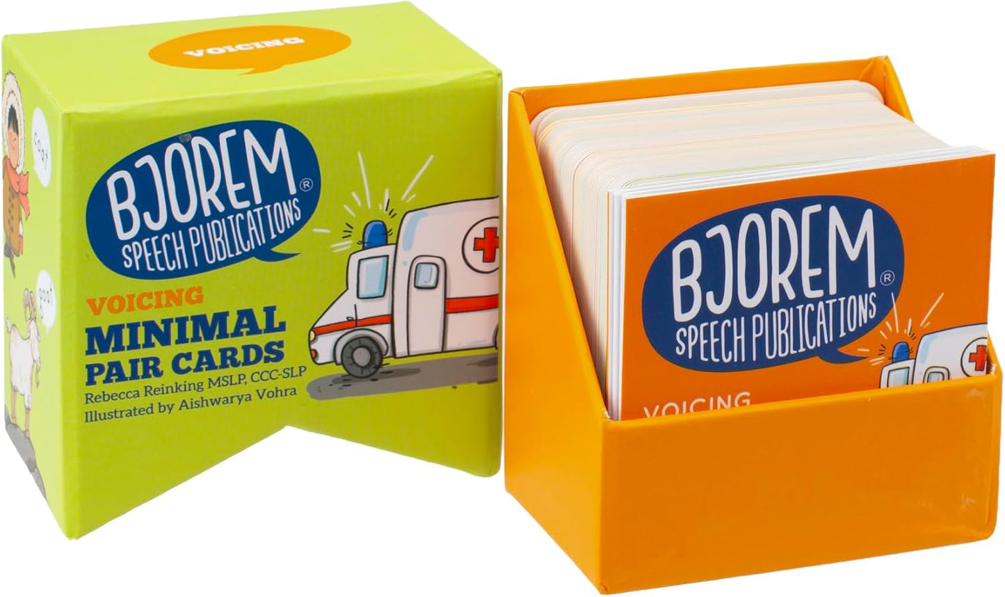 Bjorem Speech Minimal Pairs Stopping: Speech Therapy Cards for Children - Improve Articulation and Phonemic Awareness | Educational Materials | Speech Materials
