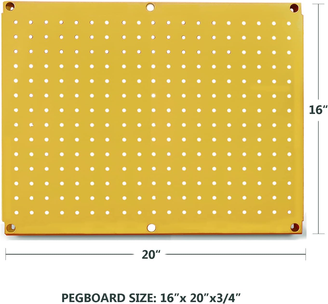 Metal Pegboard 12-Inch Tall x 16-Inch Wide Heavy Duty Wall Organizer for Home Garage Tool Storage 4pcs Green
