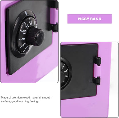 SAFIGLE Kids Piggy Bank Safe with Password Lock Mini Coin Bank for Toddlers Educational Money Saving Box Compact 3.54In Children S Safe Box for Coins and Bills