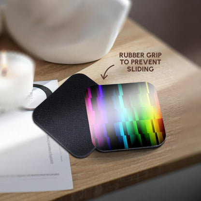 3dRose Prism Fractions a Spectrum of Colors displayed in Geometric Section Set of 8 Ceramic Tile Coasters