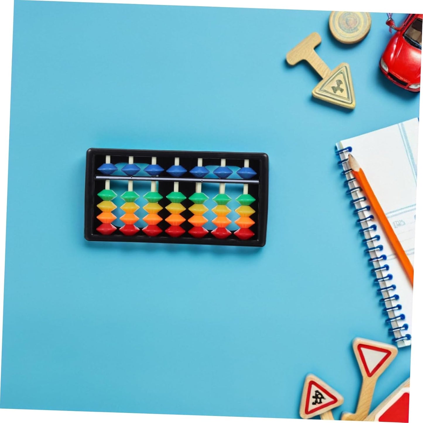 TOYANDONA Colorful Abacus for Kids Educational Math Toy 7-Row Mental Arithmetic Tool Lightweight Portable Counting Aid for Preschool Learning