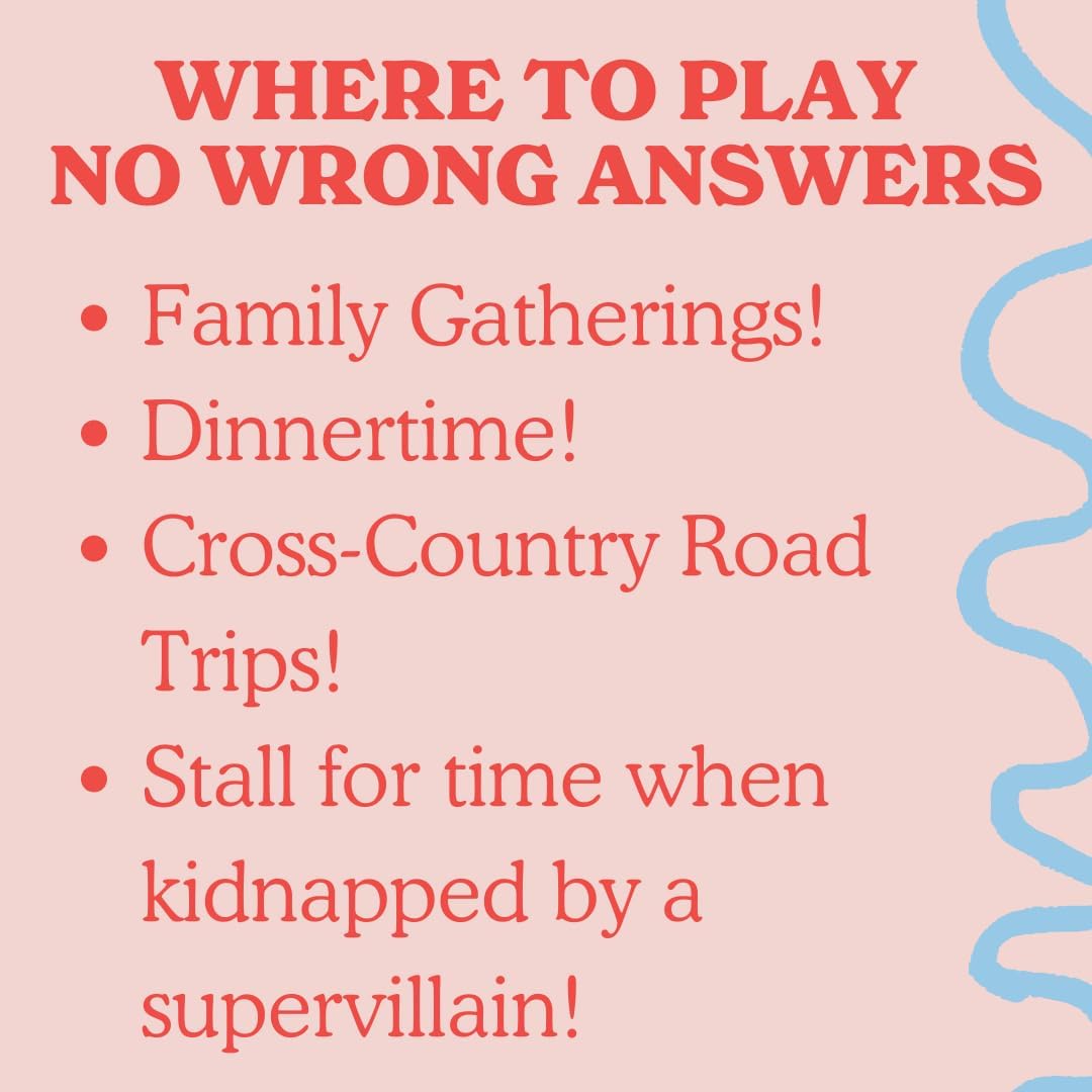 No Wrong Answers Junior - Hilarious Children's Card Game, Conversation Starter - Fun Activity for Family, Parties, Travel, Birthdays, Classroom, Camping, Team Building - Great Gift for Kids
