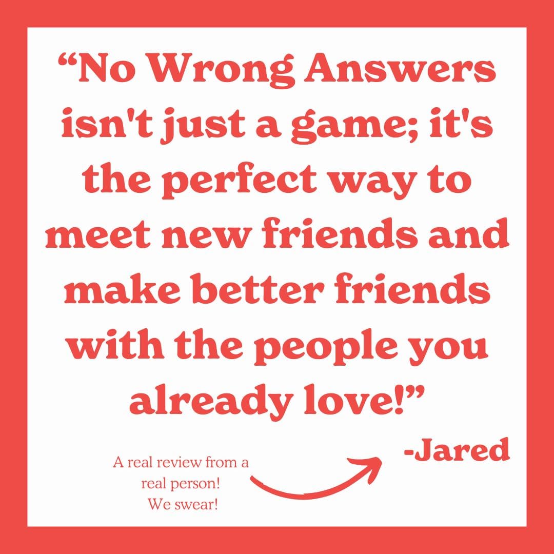 No Wrong Answers Junior - Hilarious Children's Card Game, Conversation Starter - Fun Activity for Family, Parties, Travel, Birthdays, Classroom, Camping, Team Building - Great Gift for Kids
