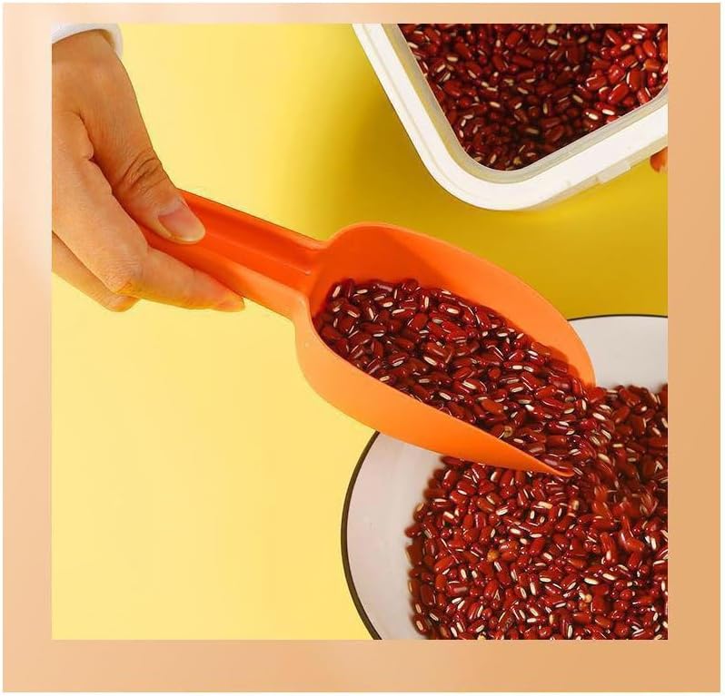 Set of 4 Plastic Ice Scoops, Kitchen Multipurpose Food Scoops for Canisters, Freezer, Flour, Dry Foods, Coffee Beans, Pop Corn, Pet Food (Mix 4 (Set of 4), 150ml, BPA-Free, Dishwasher Safe)