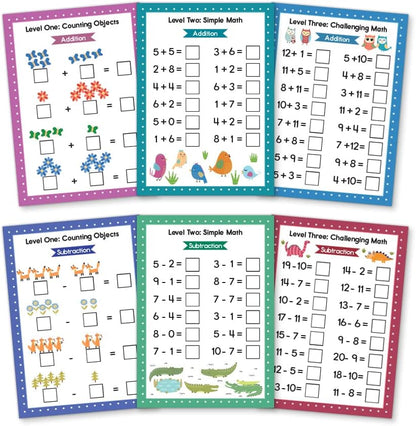 Addition & Subtraction Dry Erase Cards, Reusable Math Sheets, Childhood Education, Learning Tools, Math Flash Cards