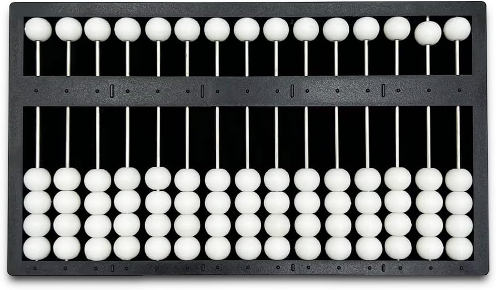 The Blind Abacus - Professional 15-Row Braille Learning Tool with Tactile Signs, ABS Material - Ideal for Math Concept Learning (14+ Years Old and Above to use)
