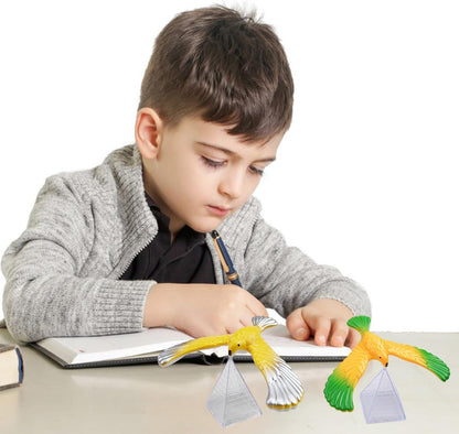 4PCS Balance Bird Gravity Bird with Pyramid Combination Physics Toy Physical Science Adults Office Desktop for Science Lovers Children and Teachers of All Ages