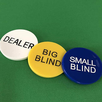 FELTECHELECTR 2Sets Bingo Game Tokens Melamine Poker Gambling Chips with Dealer Button for Bingo and Poker Game Markers for Math Learning and Fun Rewards