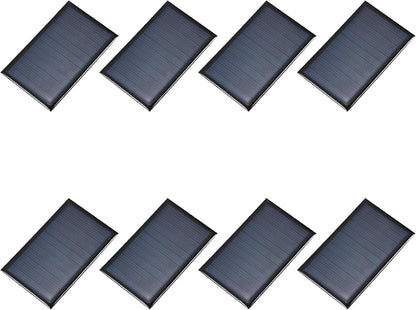 MECCANIXITY 8PCS 1.5V 0.09W 0.06A Mini Solar Panels for Solar Power, Small Solar Photovoltaic Cells Charge DIY Electric Toy Materials Solar System Kits, 1.18" x 1.18"