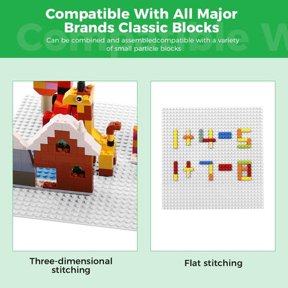 Classic Baseplates Building Plates-10" x 10" Building Boards,100% Compatible with All Major Brands and Activity Table, Creative Platforms Mats for Toy Bricks (Sand, 8 Pack)