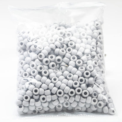 Gxueshan 1000 Pcs Acrylic Black Pony Beads 6x9mm Large Hole Pen Hair Kandi Beads Bulk for Friendship Bracelet Necklace Jewelry Making Earring Braiding Kit