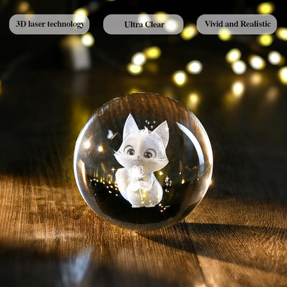 3D Solar System Crystal Ball Universe Glass Ball Space Astronomy Gift Planets Model Science Astrophysics Gifts Solar System Night Light Glass Globe Decor with 12 Colorful Modes Light Base