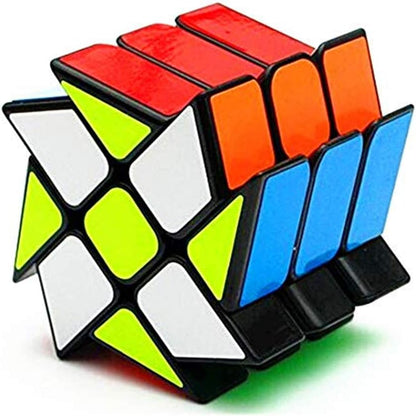 CuberSpeed Windmill Magic Cube 3x3 Black Wheel Fenghuolun Twisty Puzzle 3x3x3 Speed Cube Puzzle