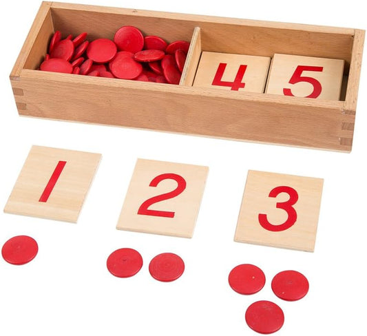 Montessori Math Materials Number Puzzle 1-10 for Preschool Early Learning Tool for Kids
