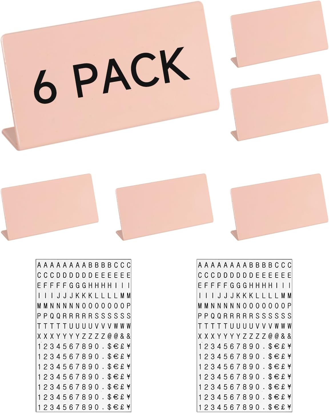Mini Magnetic Letter Display Signs – Chalkboard-Style Reusable Food Price Labels | 6 Metal Boards + 450 Magnetic Characters for Bakery, Café, Dessert Shop, Deli & Catering Use