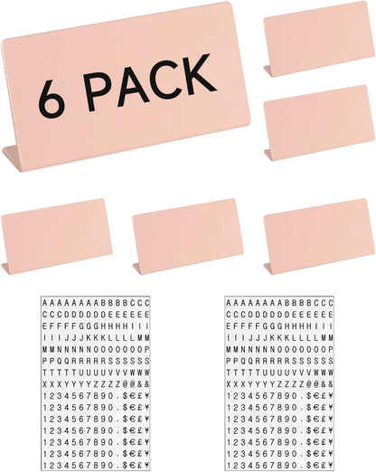 Mini Magnetic Letter Display Signs – Chalkboard-Style Reusable Food Price Labels | 6 Metal Boards + 450 Magnetic Characters for Bakery, Café, Dessert Shop, Deli & Catering Use
