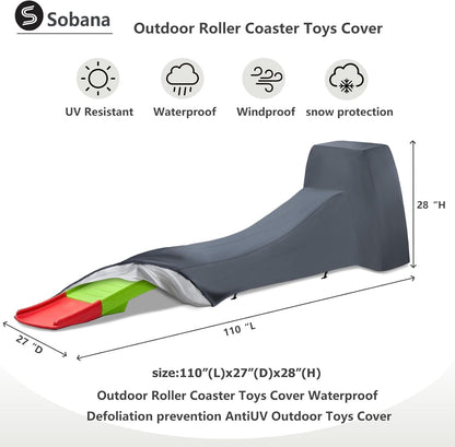 Toddler Roller Coaster Cover for Kids Up & Down Roller Coaster ,Waterproof Dust Proof Anti-UV Outdoor Roller Coaster Toys Cover,Cover only