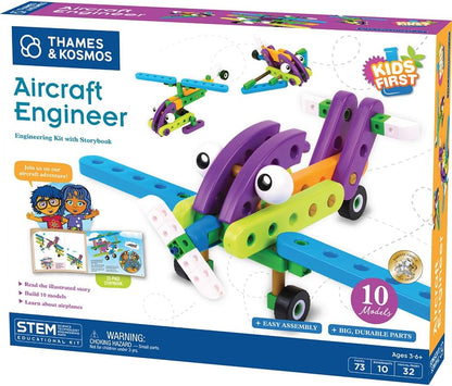 Thames & Kosmos Kids First Aircraft Engineer | STEM | 32 Page Full-Color Illustrated Storybook | Ages 3+ | Preschoolers & Kindergartners | Develop Fine Motor Skills | Parents' Choice Gold Award