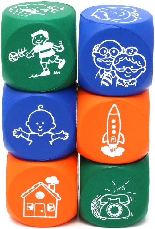 Learning Resources Story Starter Picture Cubes, Story Dice Cubes Toys, Educational Toys, Vocabulary Games for Kids, Teaches Communication, Suitable for Group Activities, Ages 4+