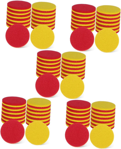YARNOW 5sets Discs Manipulatives Round Early Childhood Education Materials Counting Blocks Counters for Chips Educational Counting Chips Math Counters Number Eva 100pcs*5
